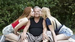 Grandpa 70 years old fucks young 18 years old horny teens